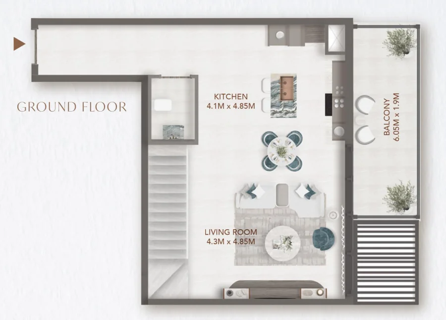 1 BR — Signature Sky Loft Type B (East)