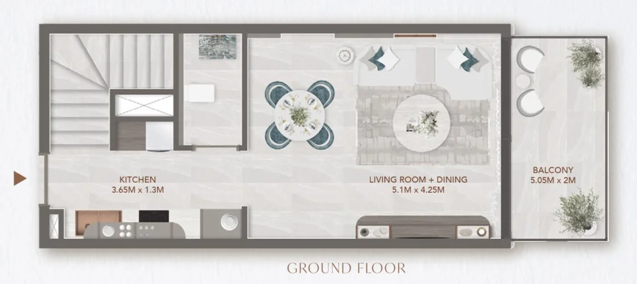 1 BR — Sky Loft Type B (East)