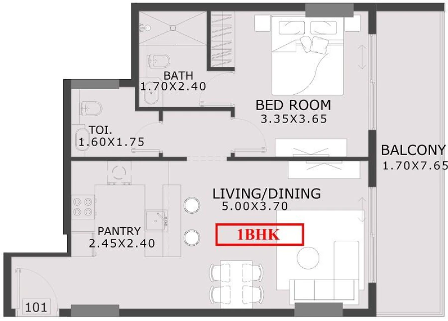 1 BR — 1 Bedroom