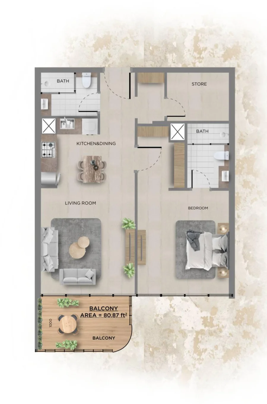 1 BR — 1 Bedroom