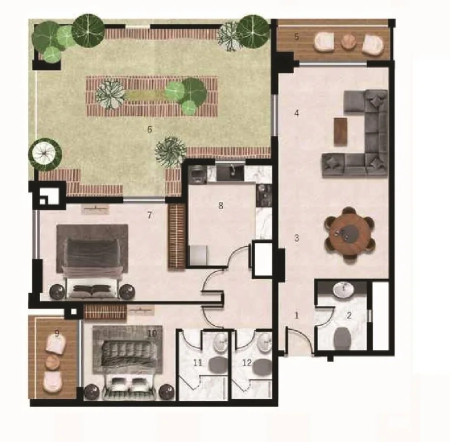 2 BR — 2 Bedroom Type-1