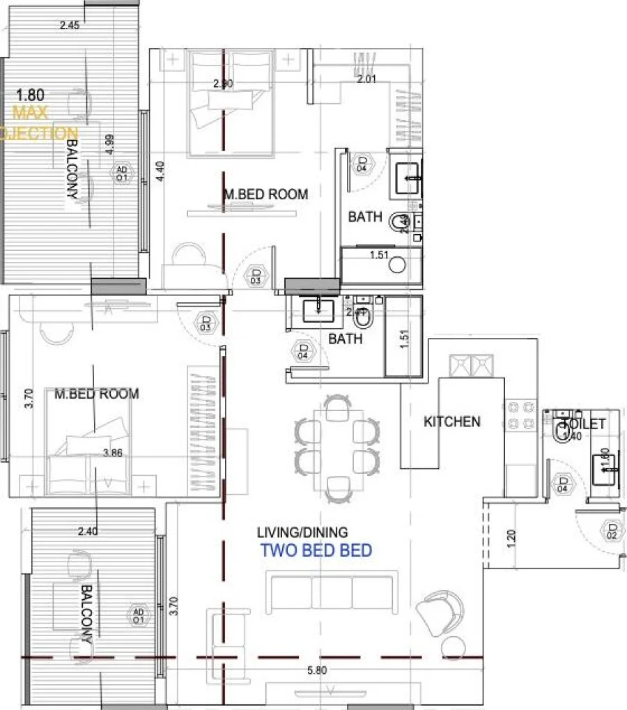 2 BR — 2 Bedroom