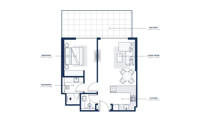 1 BR — 1 BEDROOM APARTMENT | TYPE 1C