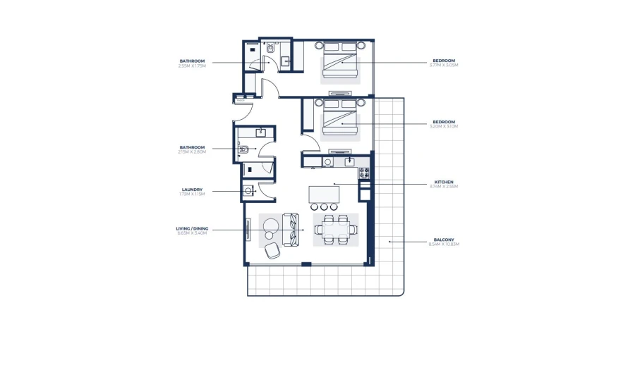 2 BR — 2 BEDROOM APARTMENT | TYPE 3