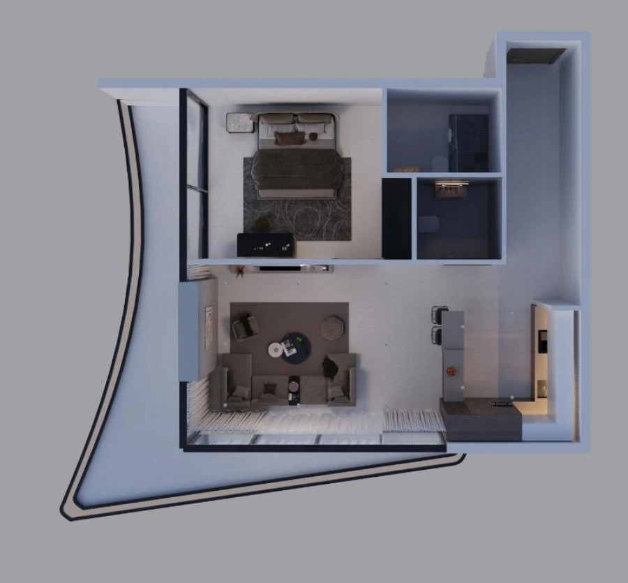 1 BR — 1 Bedroom Type 3