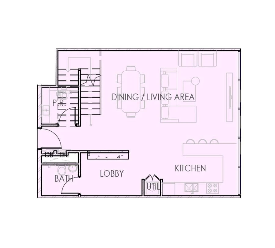 2 BR — 2 Bedroom Duplex Type 1