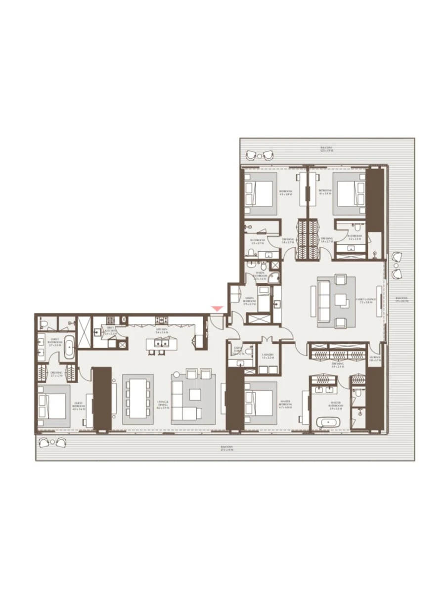 4 BR — 4 Bedroom Residence B