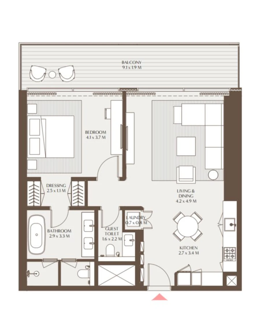 1 BR — 1 Bedroom Residence A