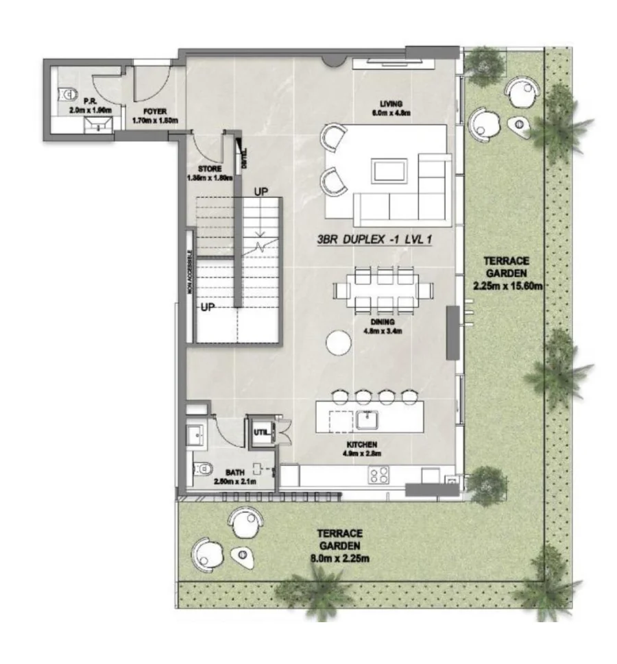 3 BR — 3 Bedroom Townhouse G01