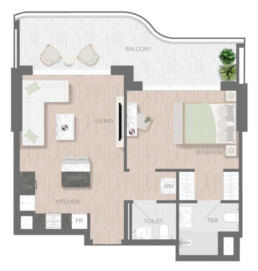 1 BR — 1 Bedroom Type 13