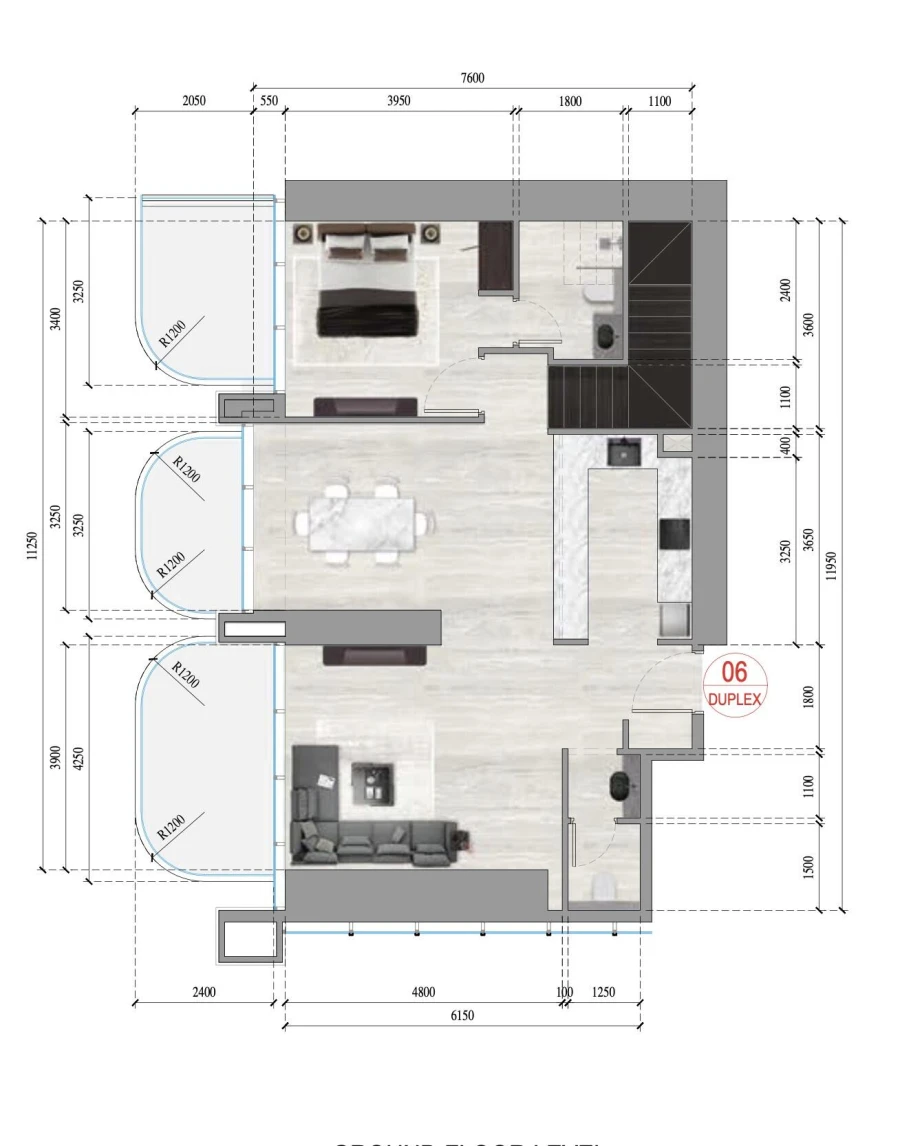 3 BR — 3 Bedroom Duplex