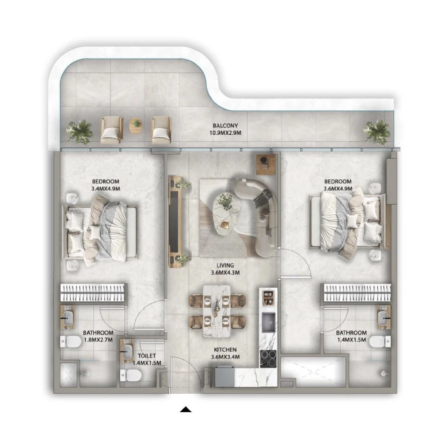 2 BR — 2 Bedroom
