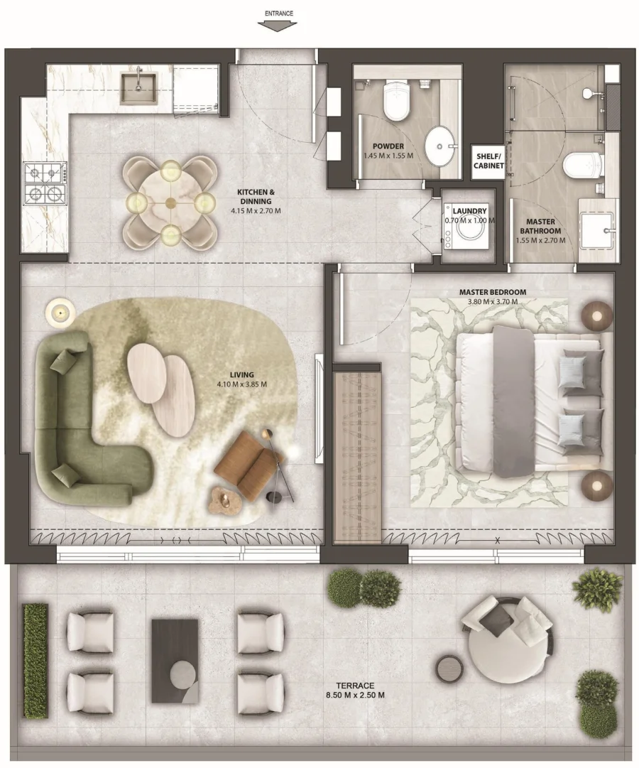1 BR — 1 Bedroom Type A