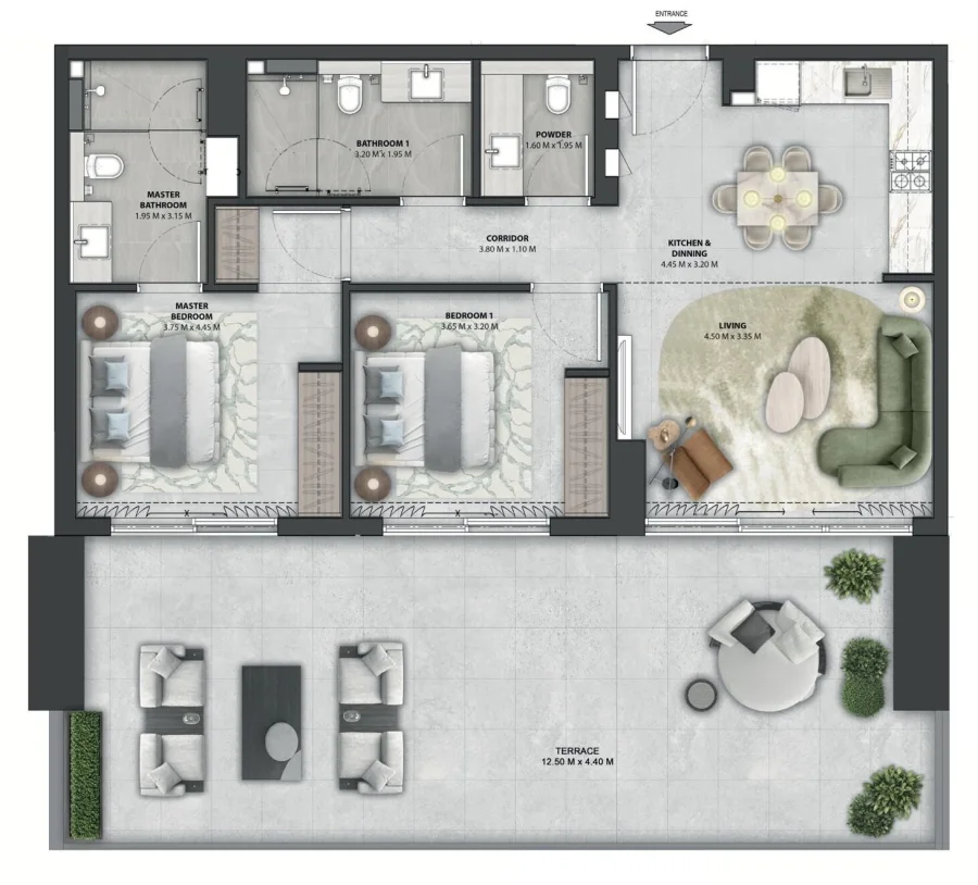 2 BR — 2 Bedroom Type A-2