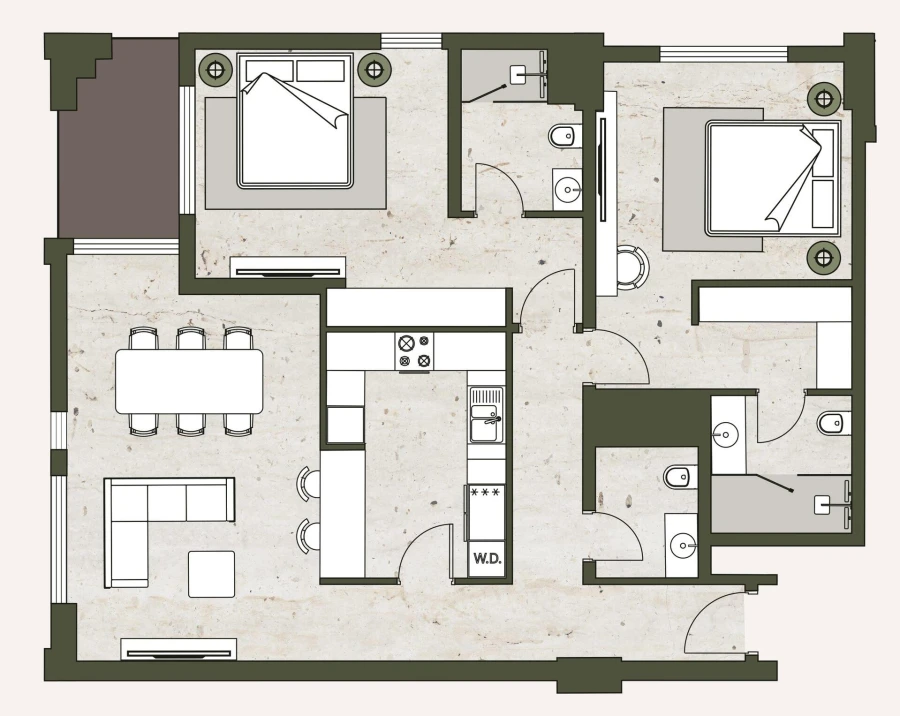 2 BR — 2 Bedroom Type 2