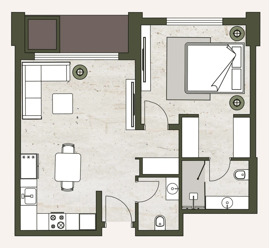 NA — 1 Bedroom Type 2
