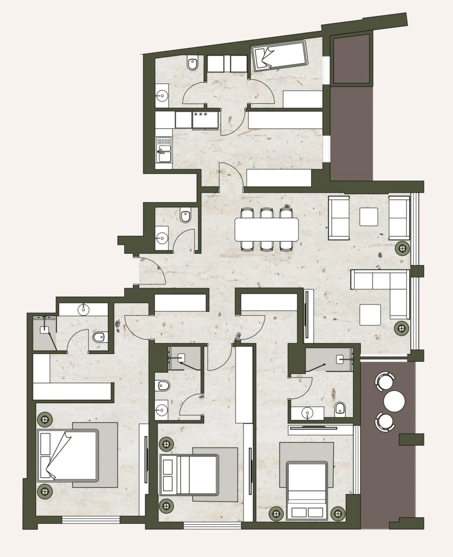 3 BR — 3 Bedroom Type 1