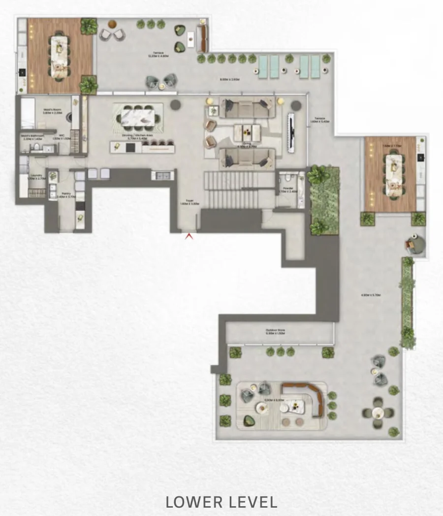 3 BR — 3 Bedroom Penthouse