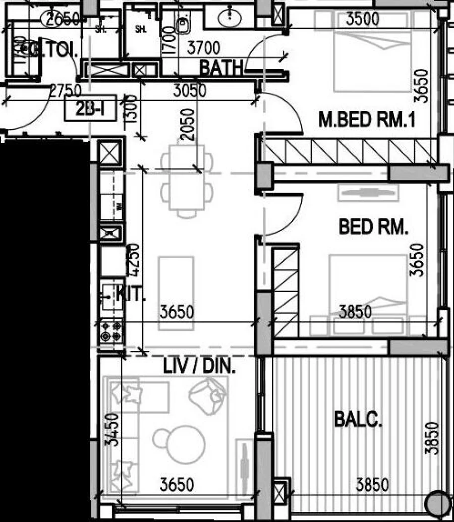 2 BR — 2 Bedroom Type I