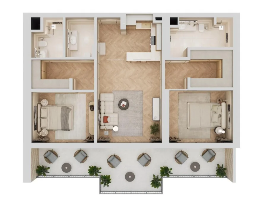 2 BR — 2 Bedroom type S