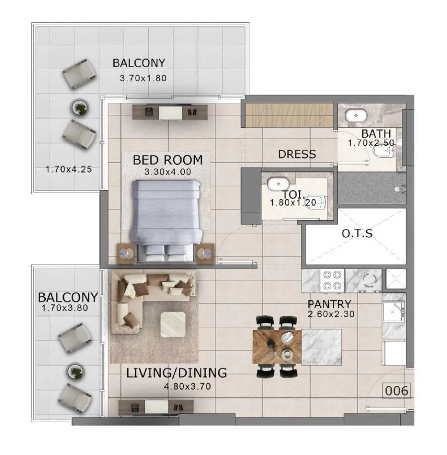 1 BR — 1 Bedroom