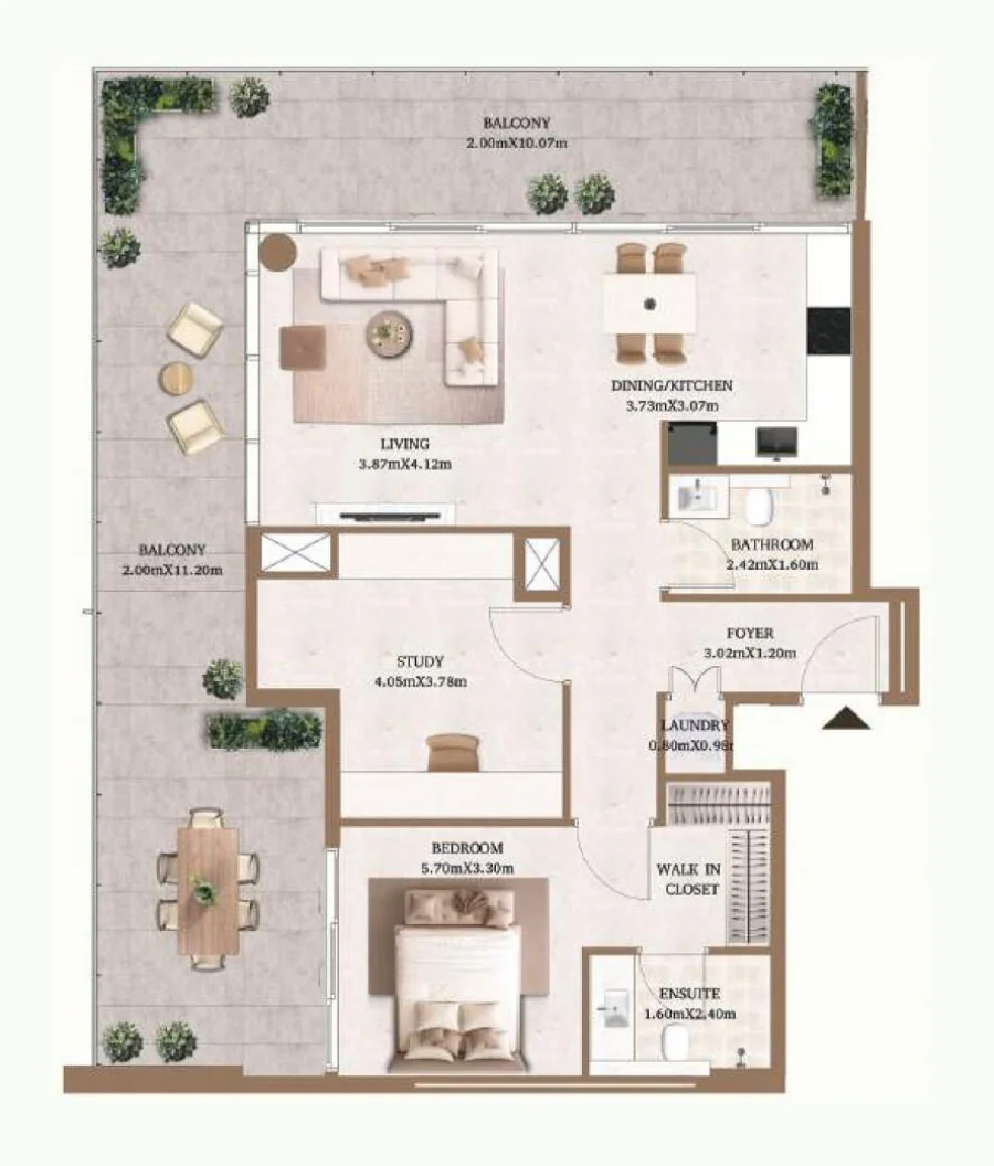 1 BR — 1 Bedroom Type 17
