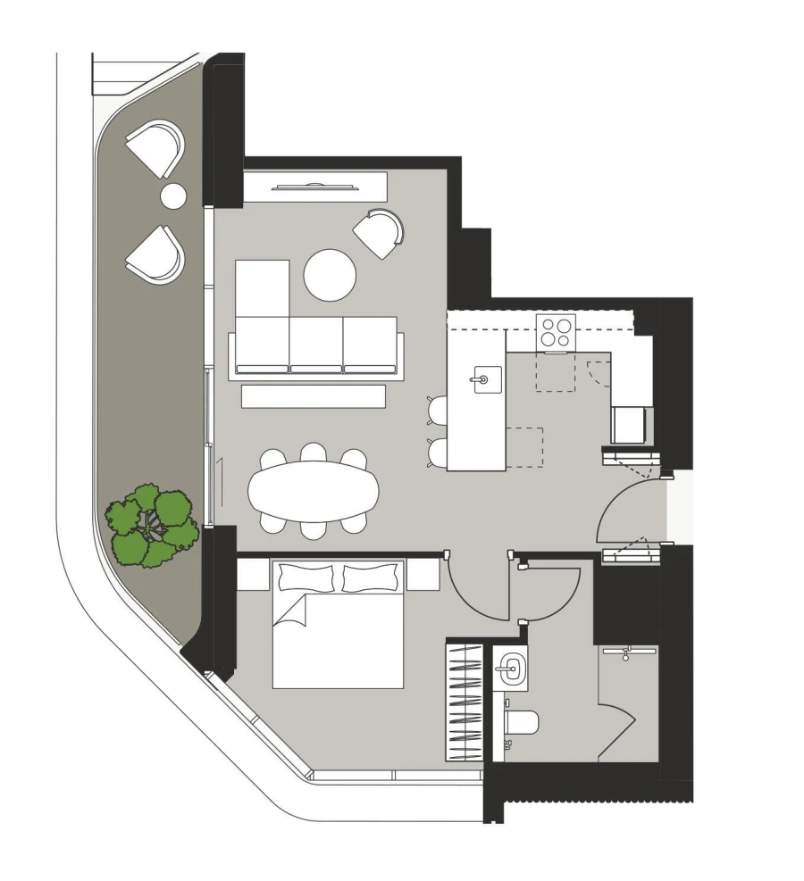 1 BR — 1 Bedroom Type A(1)