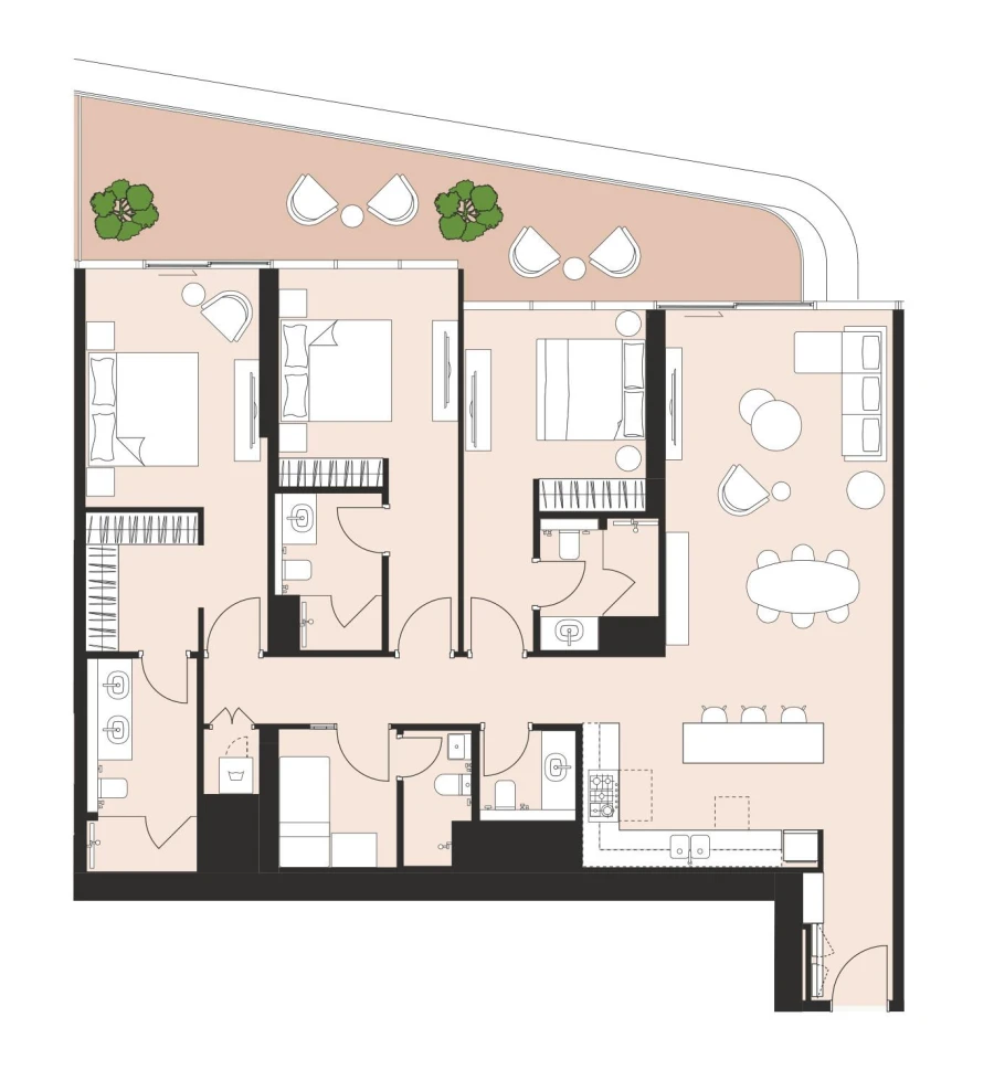 3 BR — 3 Bedroom Type B