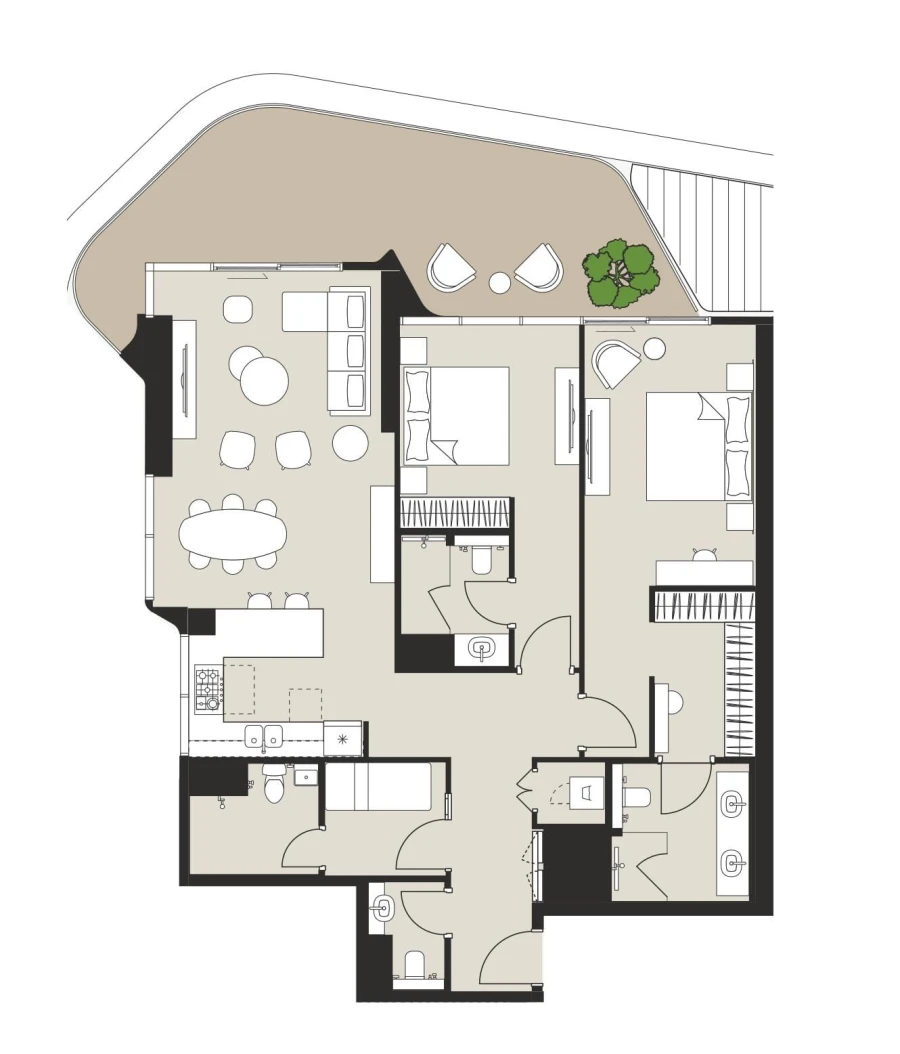 2 BR — 2 Bedroom Type A