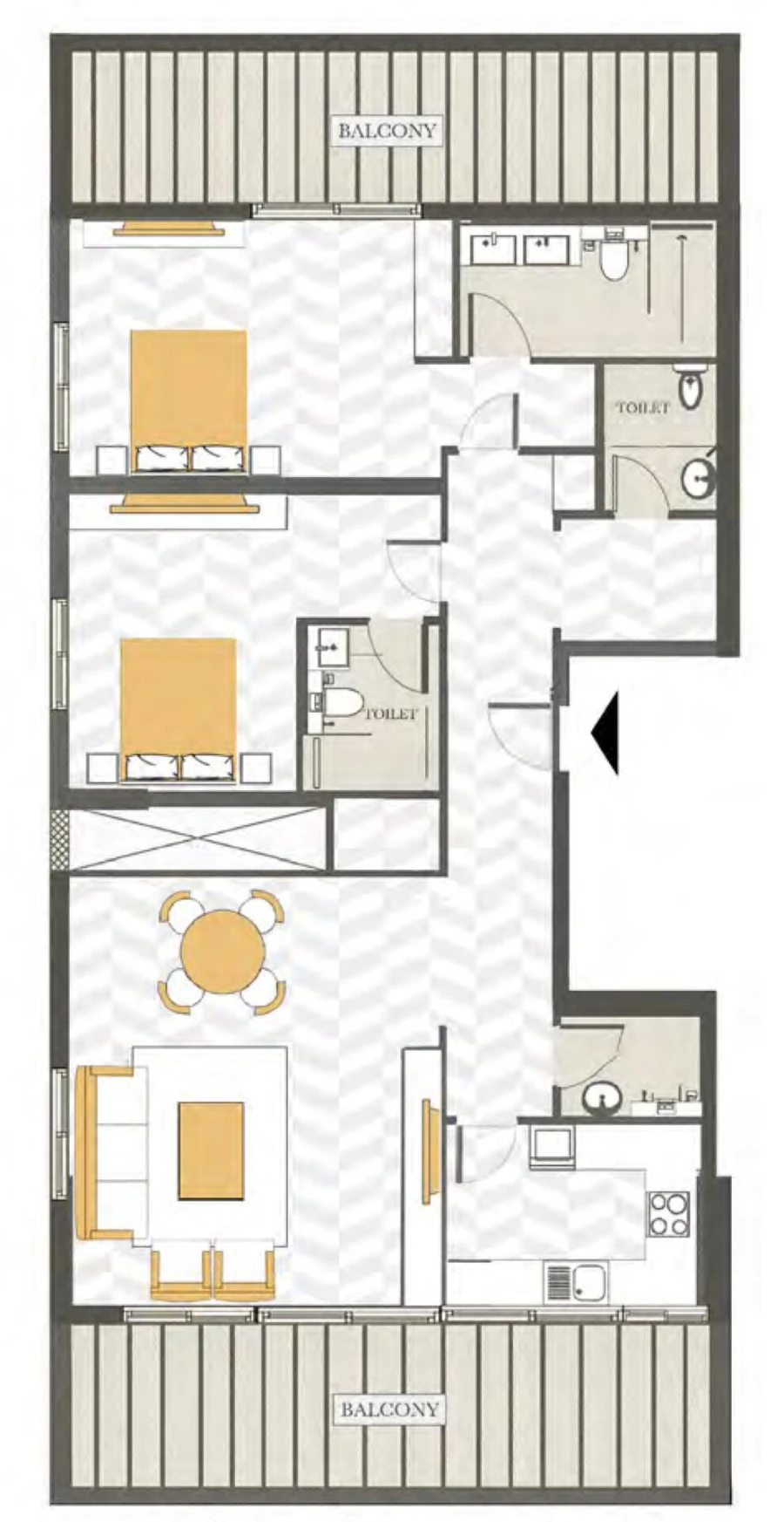 2 BR — 2 Bedroom Penthouse