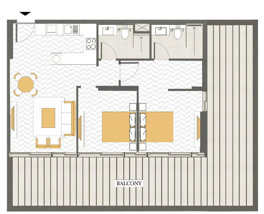 2 BR — 2 Bedroom Type 1