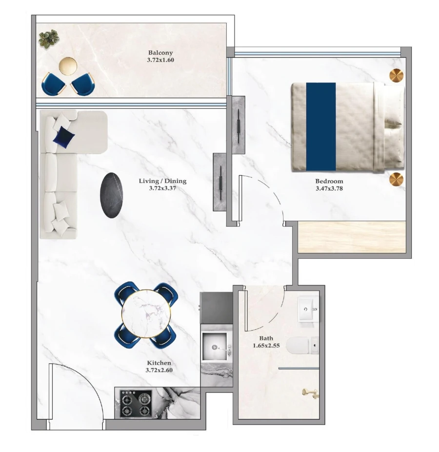 1 BR — 1 Bedroom