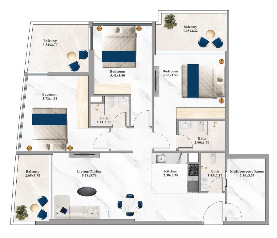 3 BR — Flex Plus 3 Bedroom