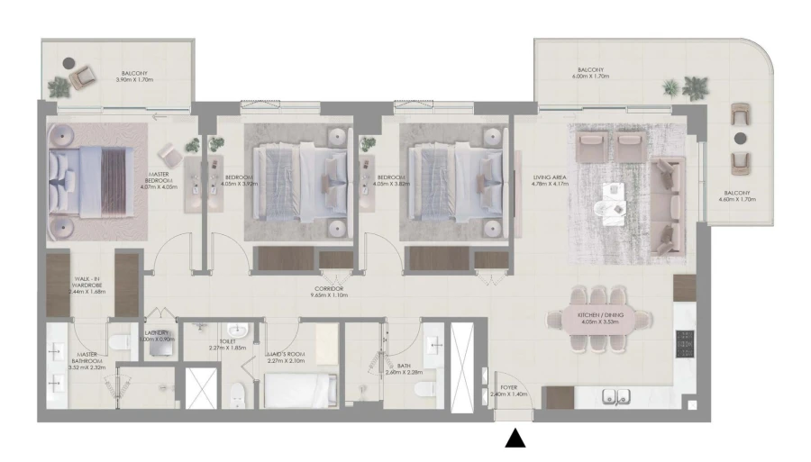 3 BR — 3 Bedroom Type A3