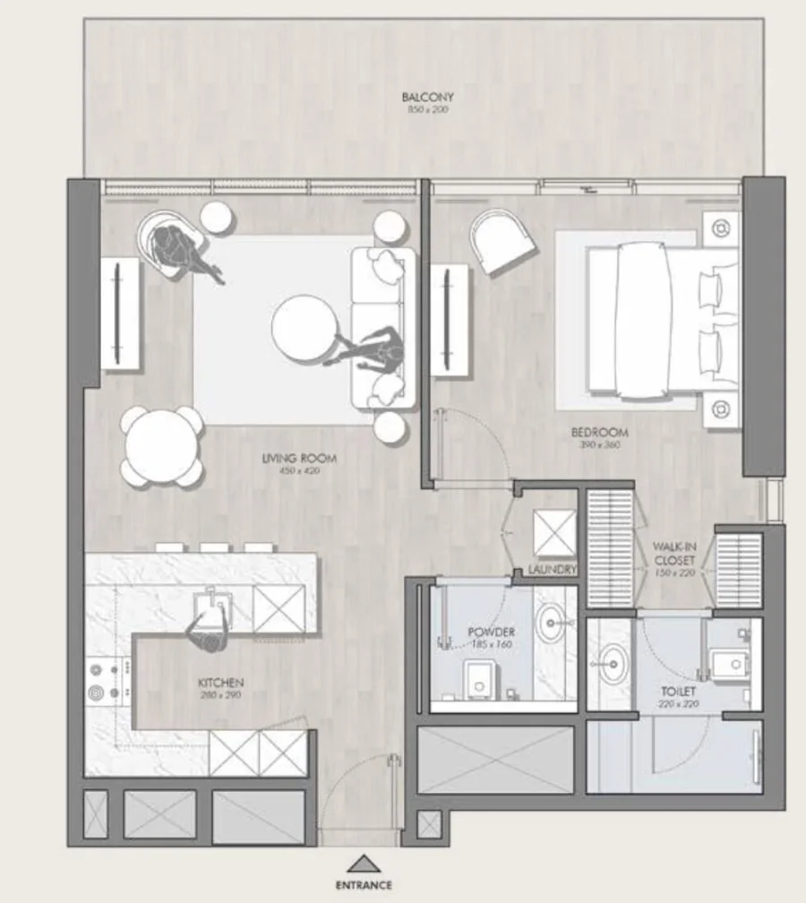1 BR — 1 Bedroom Type A1