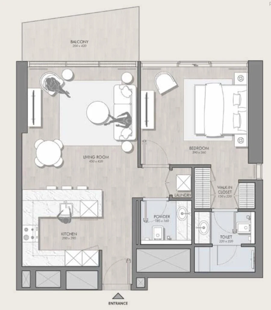 1 BR — 1 Bedroom Type A1