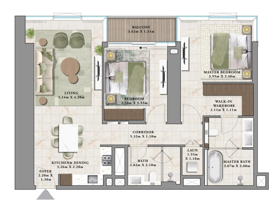 2 BR — 2 Bedroom Type B