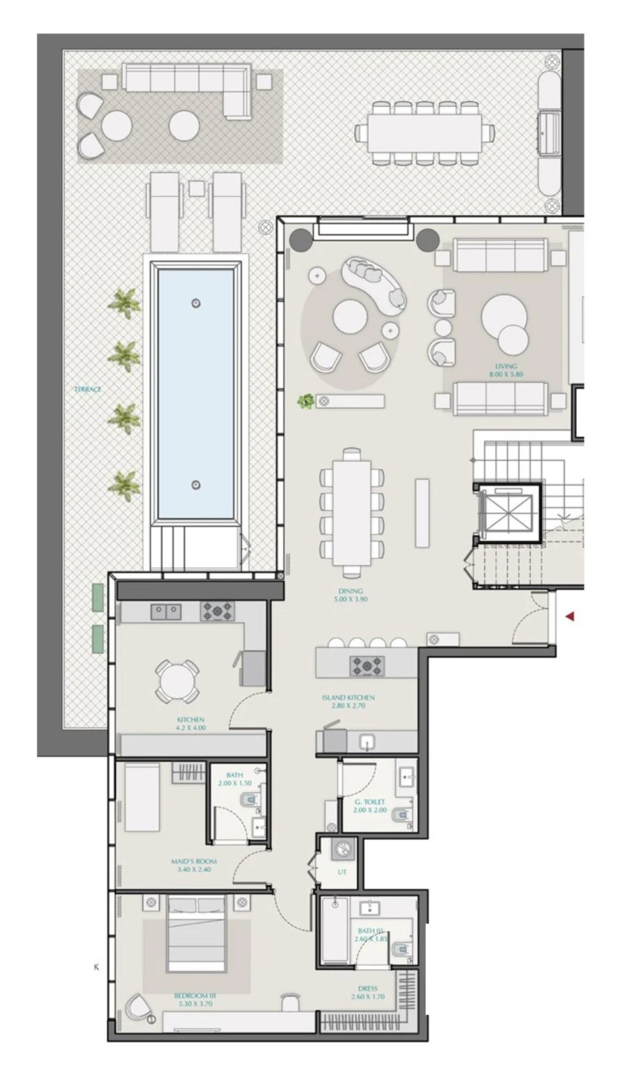 4 BR — 4 Bedroom Duplex Type B