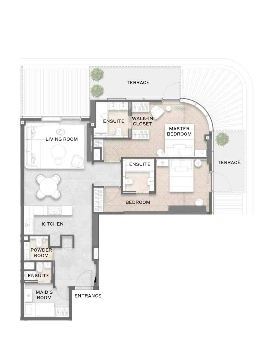 2 BR — 2 Bedroom Type B