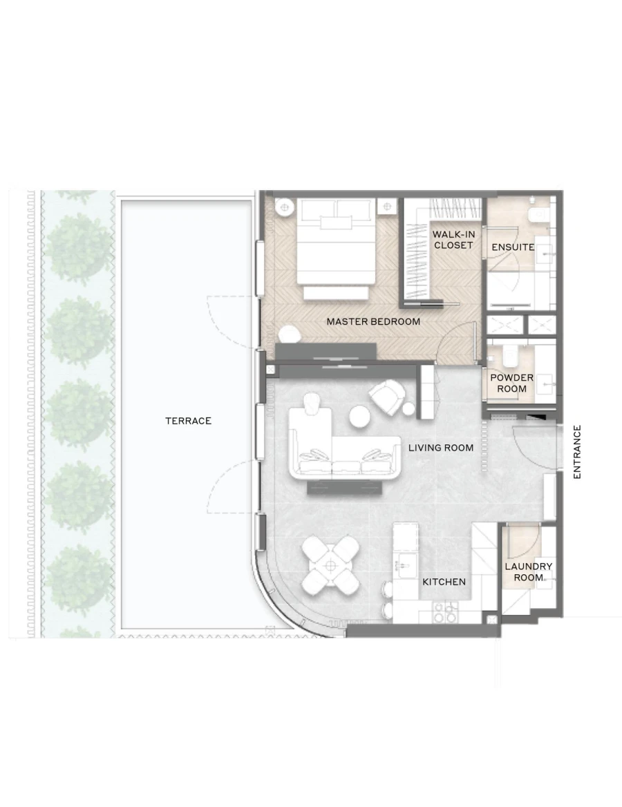 1 BR — 1 Bedroom Type A