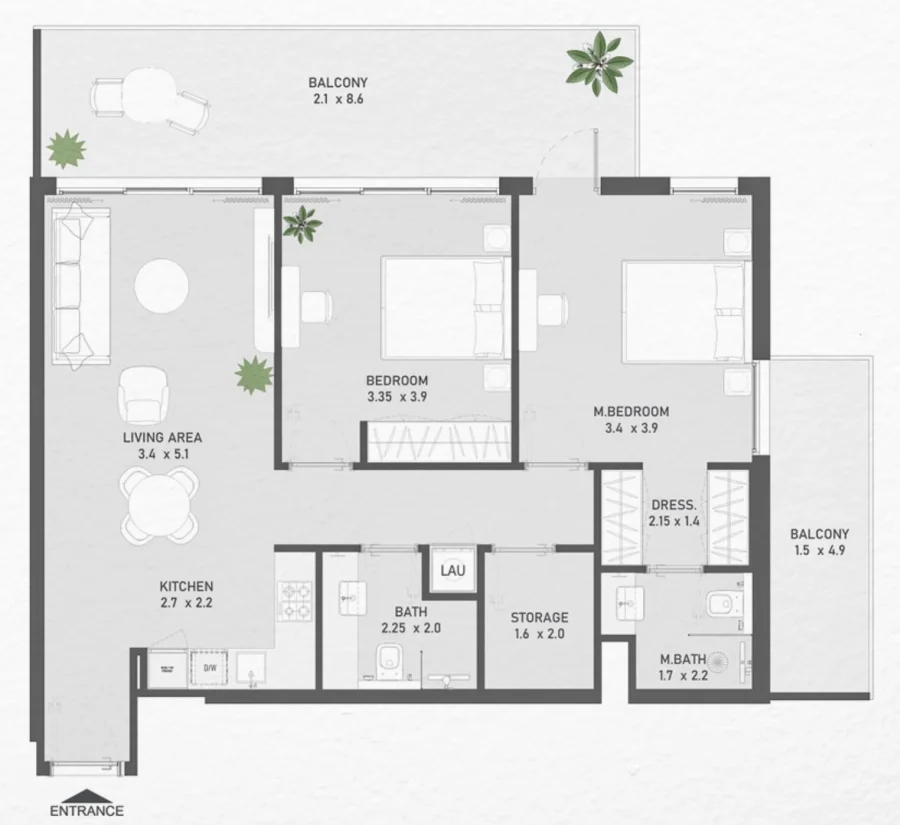 2 BR — 2 Bedroom Type 01