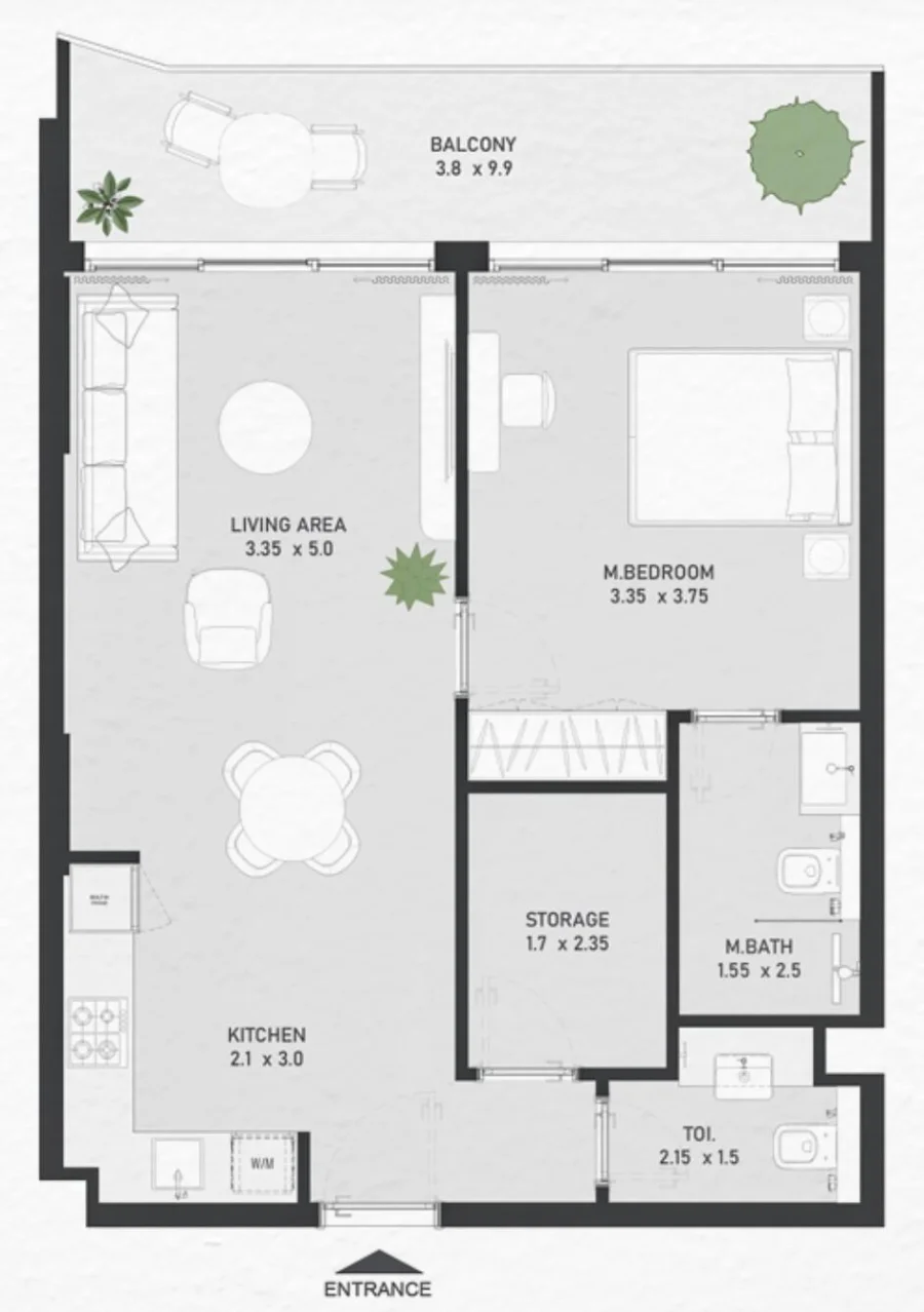 1 BR — 1 Bedroom Type 04