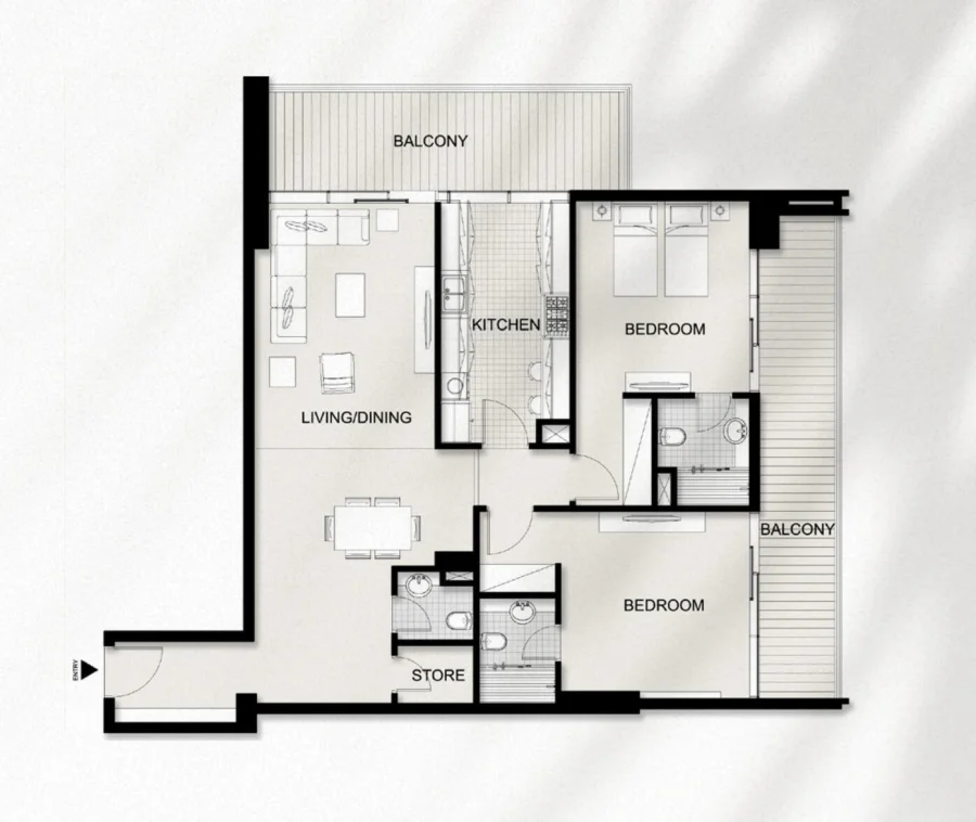 2 BR — 2 BEDROOM TYPE-A