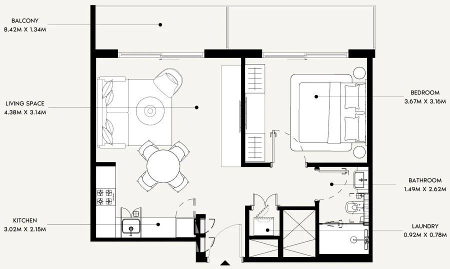 1 BR — 1 Bedroom Type 03