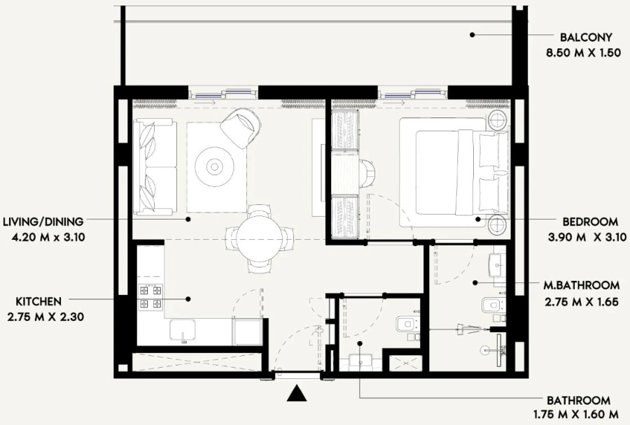 1 BR — 1 Bedroom (TYPE-5A)