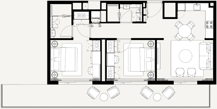 2 BR — 2 Bedroom Type 1