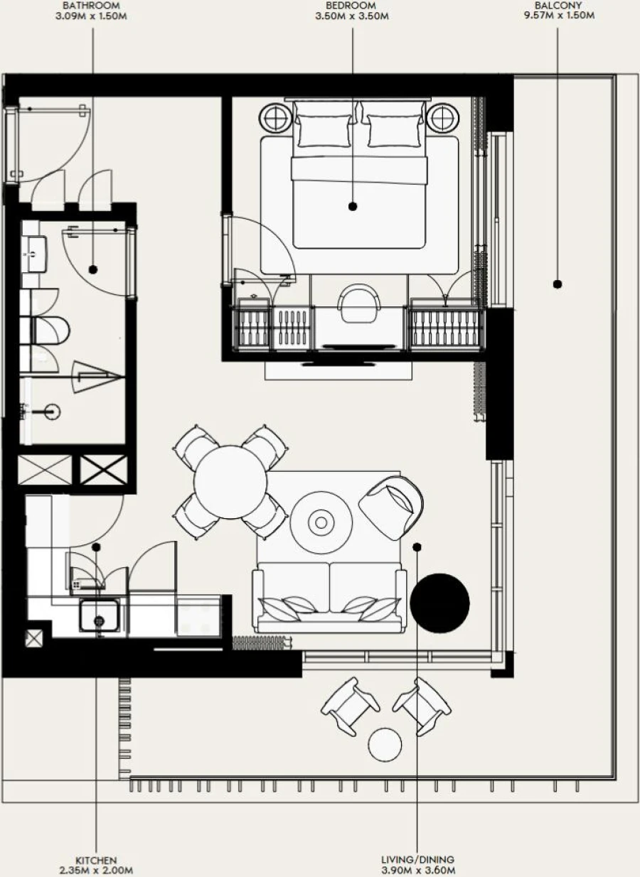 1 BR — 1 Bedroom Special 03 8M