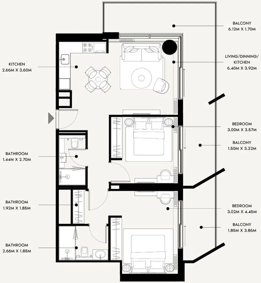 2 BR — 2 Bedroom Type 04