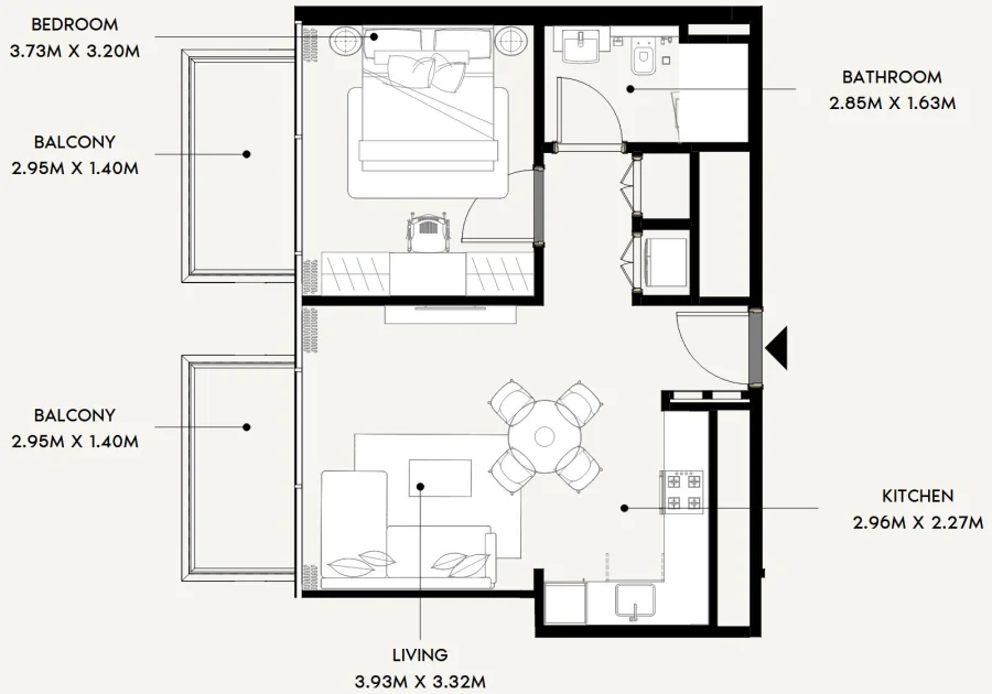 1 BR — 1 Bedroom Type 01A