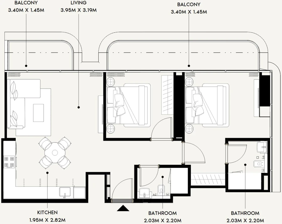 2 BR — 2 Bedroom Type 01A